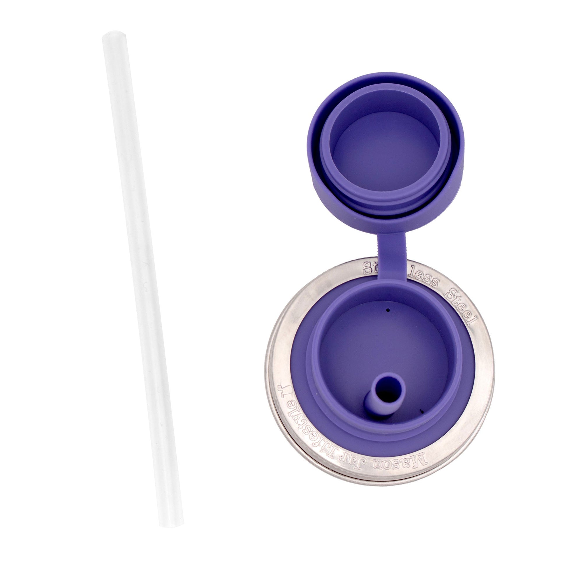 Pop-Up Sippy Straw Leak Resistant Lids for Regular Mouth Mason Jars - Concordia Style Boutique