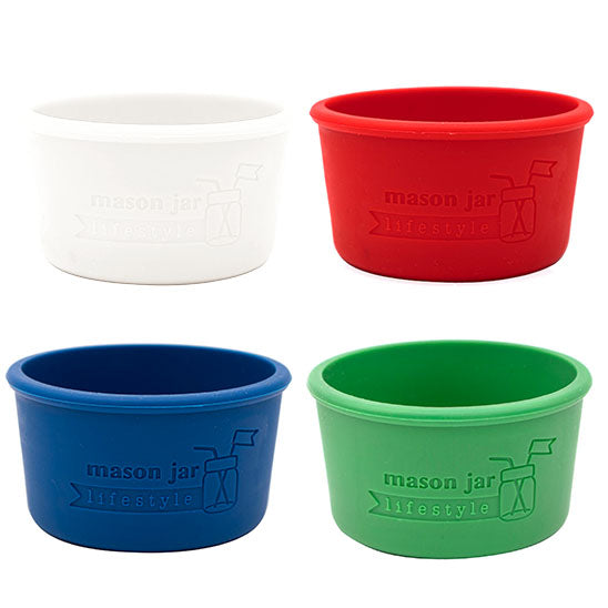 Silicone Sleeve for Wide Mouth Half Pint 8oz Mason Jars - Concordia Style Boutique