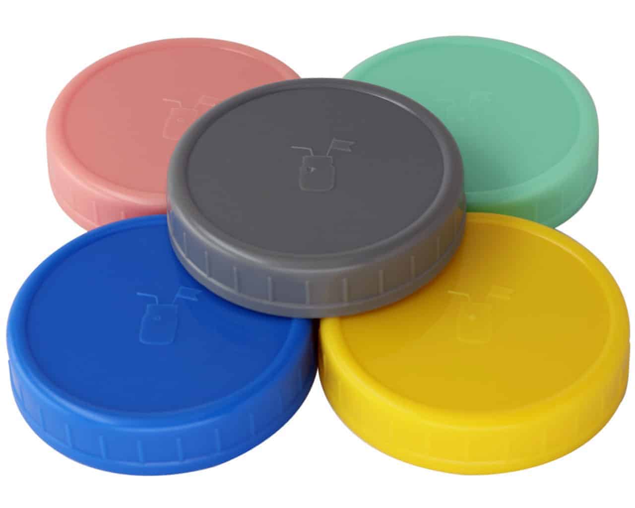 Leak Proof Plastic Storage Lids with Silicone Liners for Mason Jars - Concordia Style Boutique