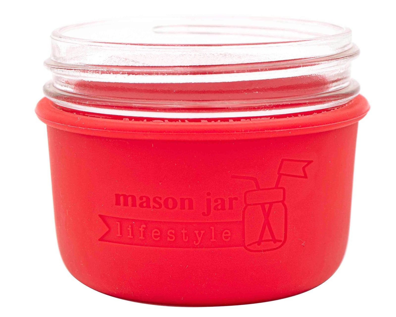 Silicone Sleeve for Wide Mouth Half Pint 8oz Mason Jars - Concordia Style Boutique