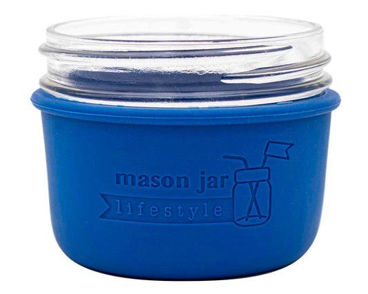 Silicone Sleeve for Wide Mouth Half Pint 8oz Mason Jars - Concordia Style Boutique