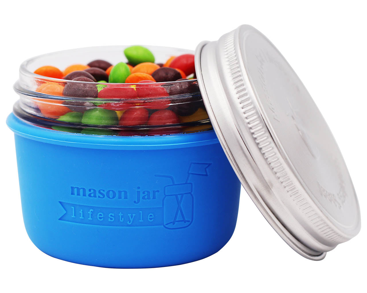 Silicone Sleeve for Wide Mouth Half Pint 8oz Mason Jars - Concordia Style Boutique