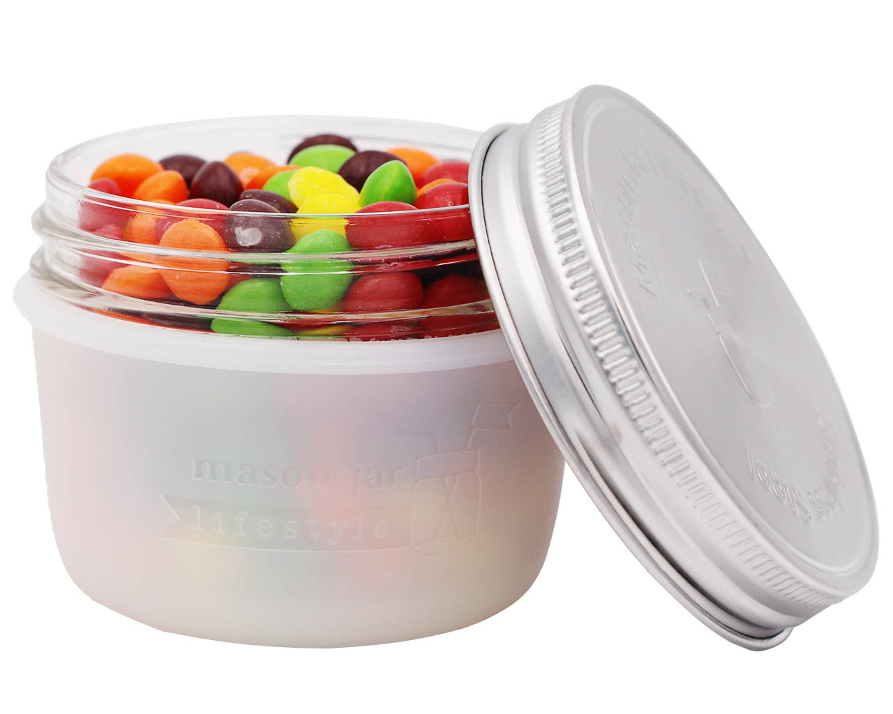 Silicone Sleeve for Wide Mouth Half Pint 8oz Mason Jars - Concordia Style Boutique