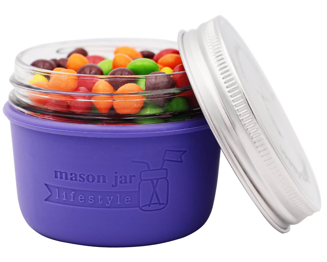 Silicone Sleeve for Wide Mouth Half Pint 8oz Mason Jars - Concordia Style Boutique