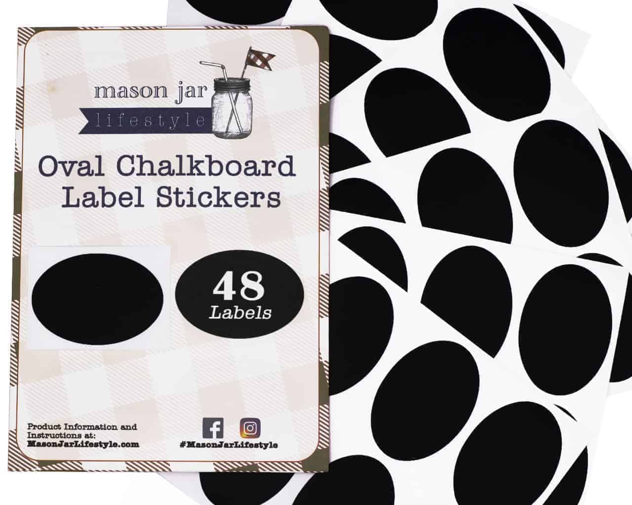 Vinyl Chalkboard Labels Stickers 48 Pack - Concordia Style Boutique
