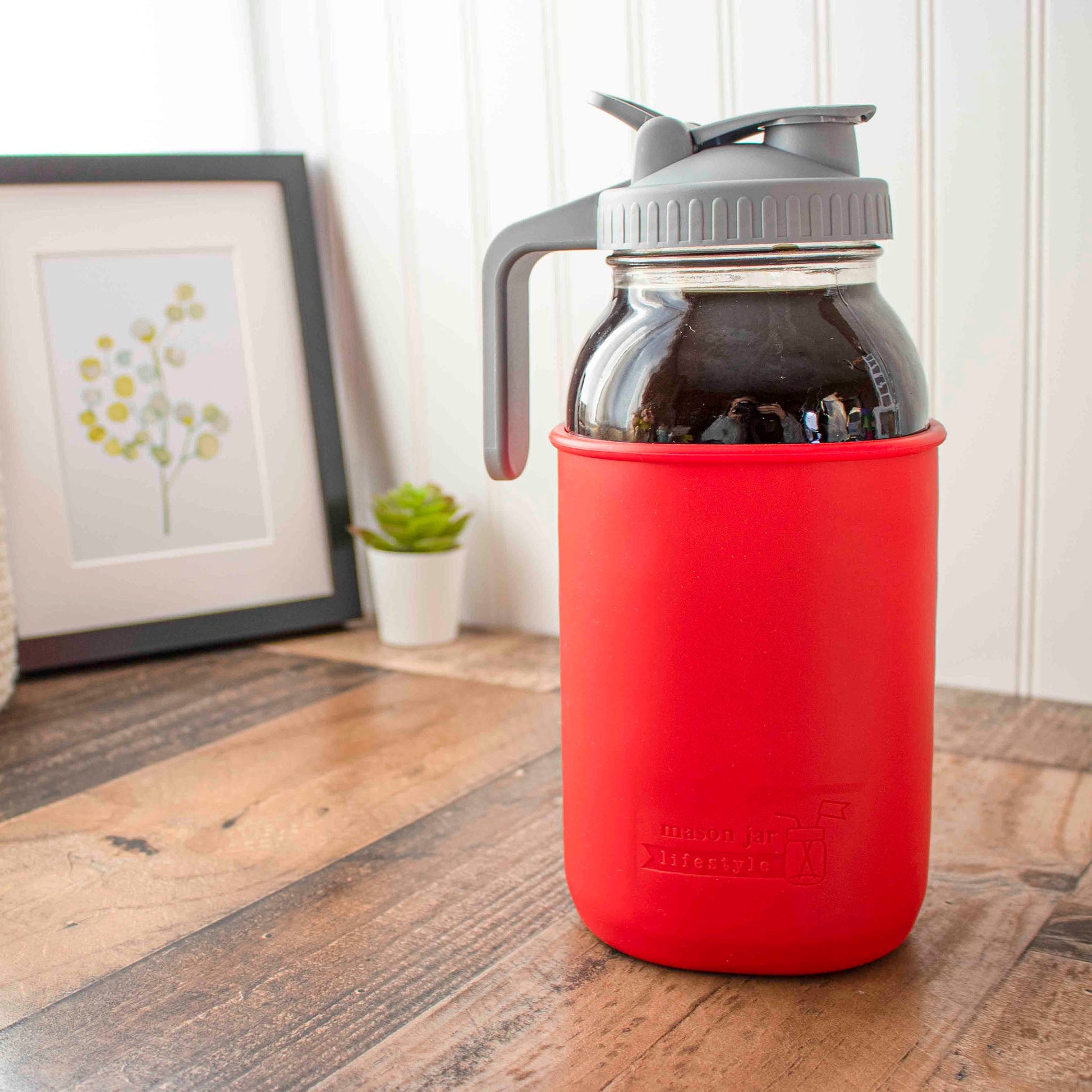 Silicone Sleeve for Half Gallon 64oz Mason Jars - Concordia Style Boutique