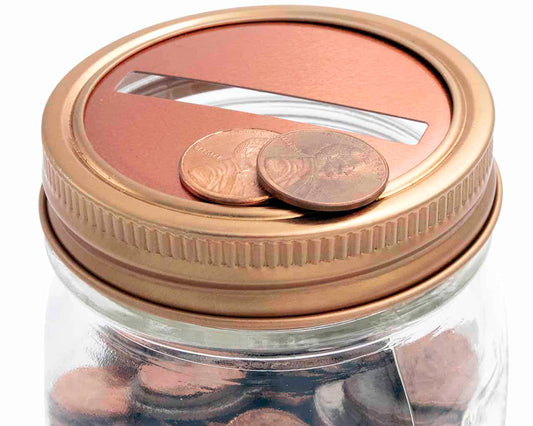 Copper Coin Slot Bank Lid Inserts for Mason Jars 10 Pack - Concordia Style Boutique