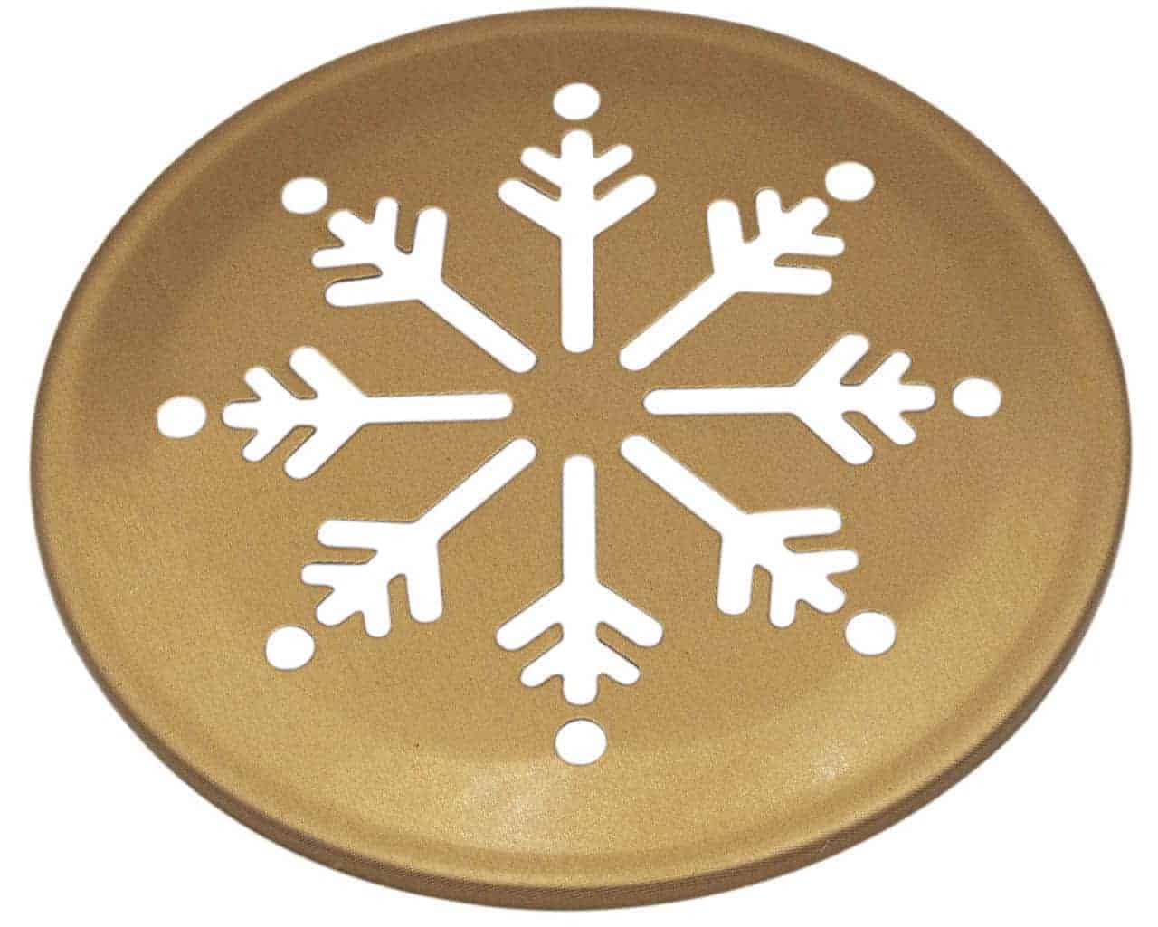 Snowflake Pattern Gold Lid Inserts for RM Mason Jars 10 Pack - Concordia Style Boutique