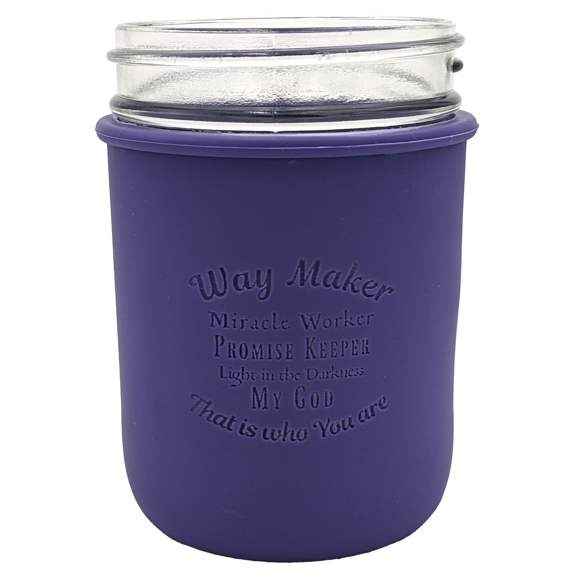 "Way Maker" Custom Laser Engraved Silicone Sleeve - Premium Mason Jar from Mason Jar Lifestyle - Just $11.99! Shop now at Concordia Style Boutique