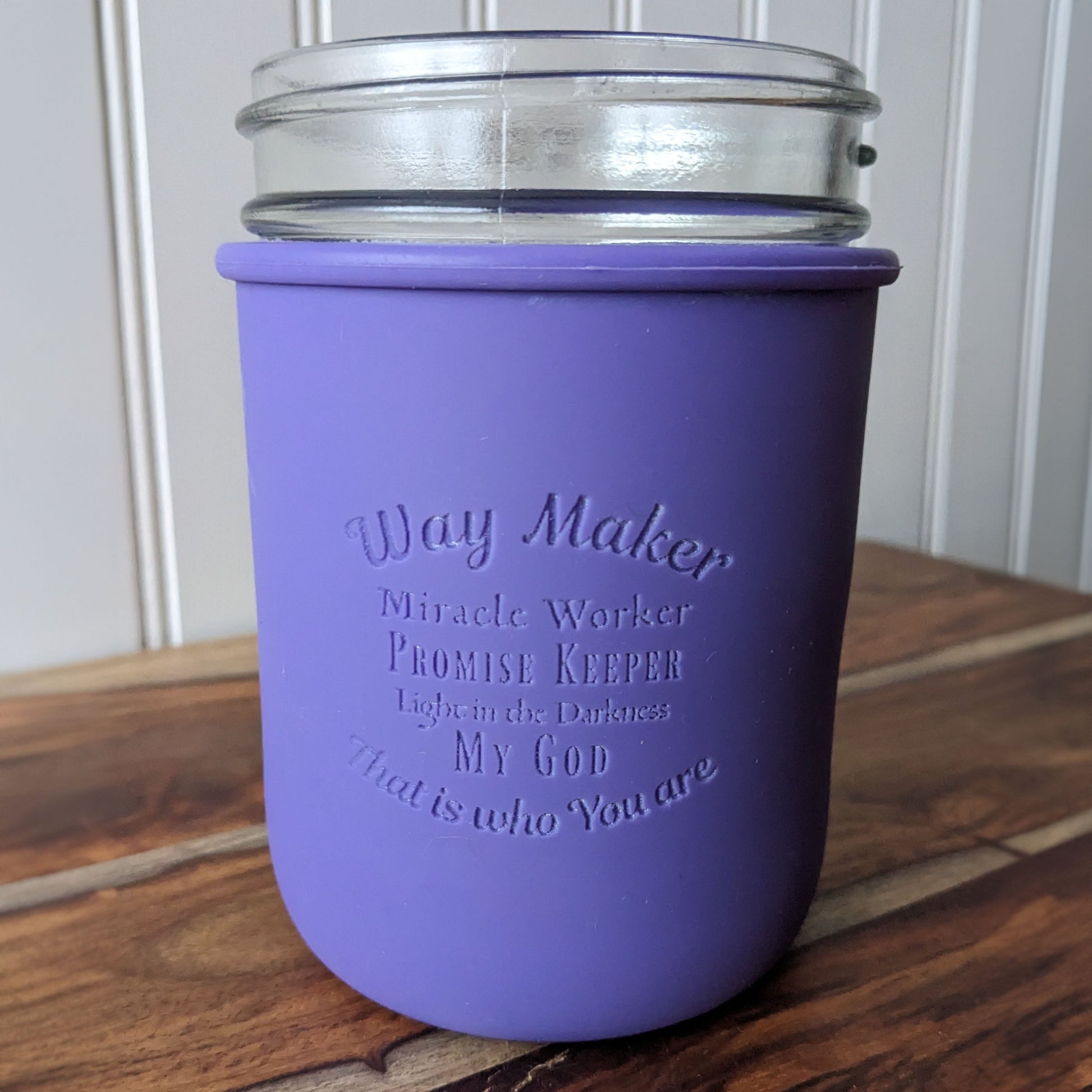 "Way Maker" Custom Laser Engraved Silicone Sleeve - Premium Mason Jar from Mason Jar Lifestyle - Just $11.99! Shop now at Concordia Style Boutique