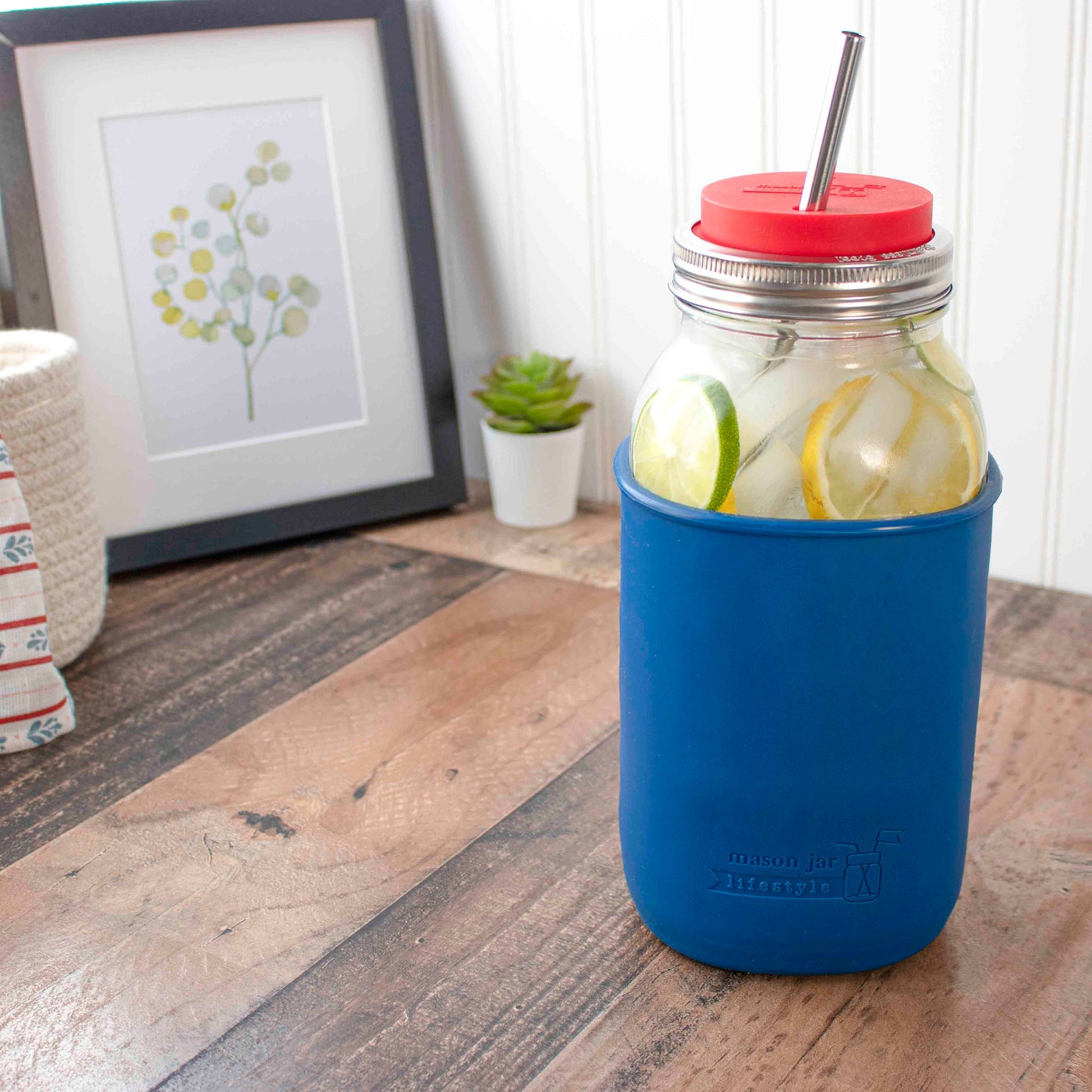 Silicone Sleeve for Half Gallon 64oz Mason Jars - Concordia Style Boutique