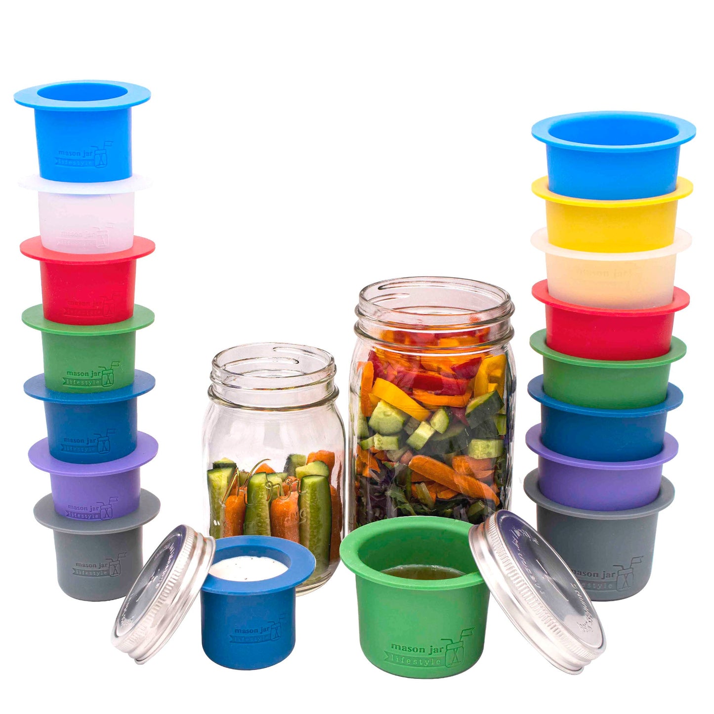 Mason Jar Divider Cup for Salads, Dips, and Snacks - Concordia Style Boutique