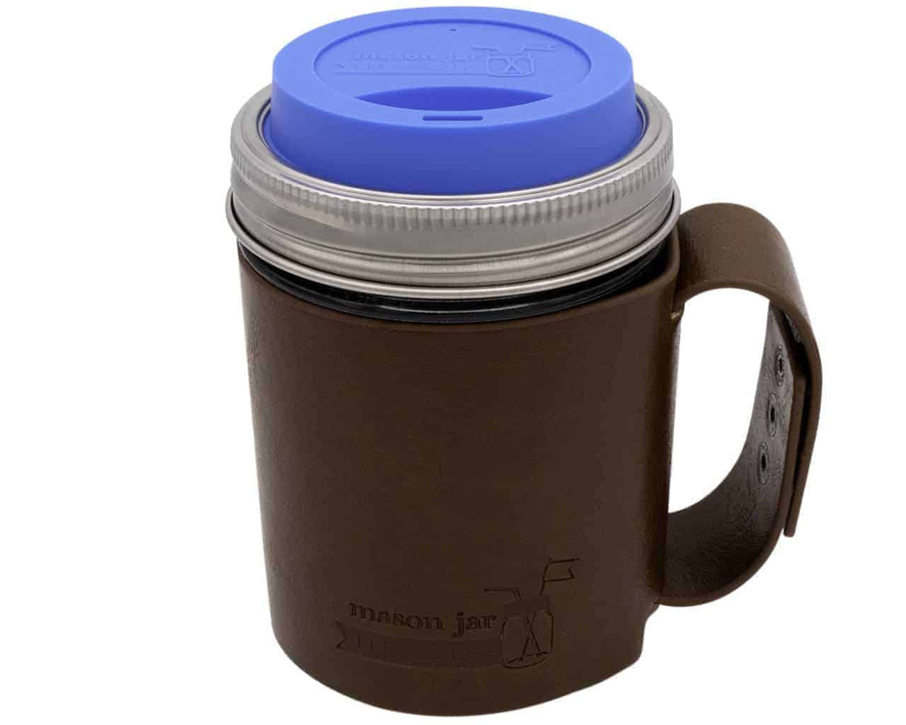 Mason Jar Lifestyle Faux Leather Travel Mug Set - Concordia Style Boutique