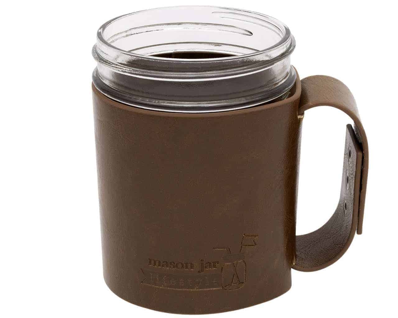 Mason Jar Lifestyle Faux Leather Travel Mug Set - Concordia Style Boutique