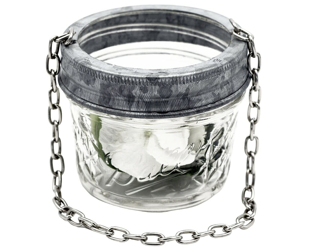 Galvanized Band with Chain Handle for Mason Jars 6 Pack - Concordia Style Boutique