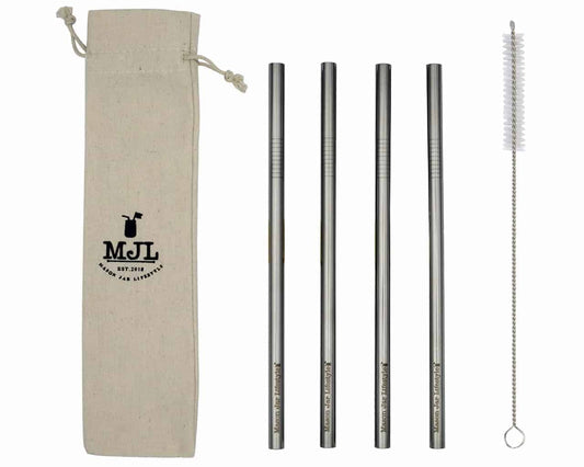 Long Stainless Steel Smoothie Straws for Quart Mason Jars - Concordia Style Boutique