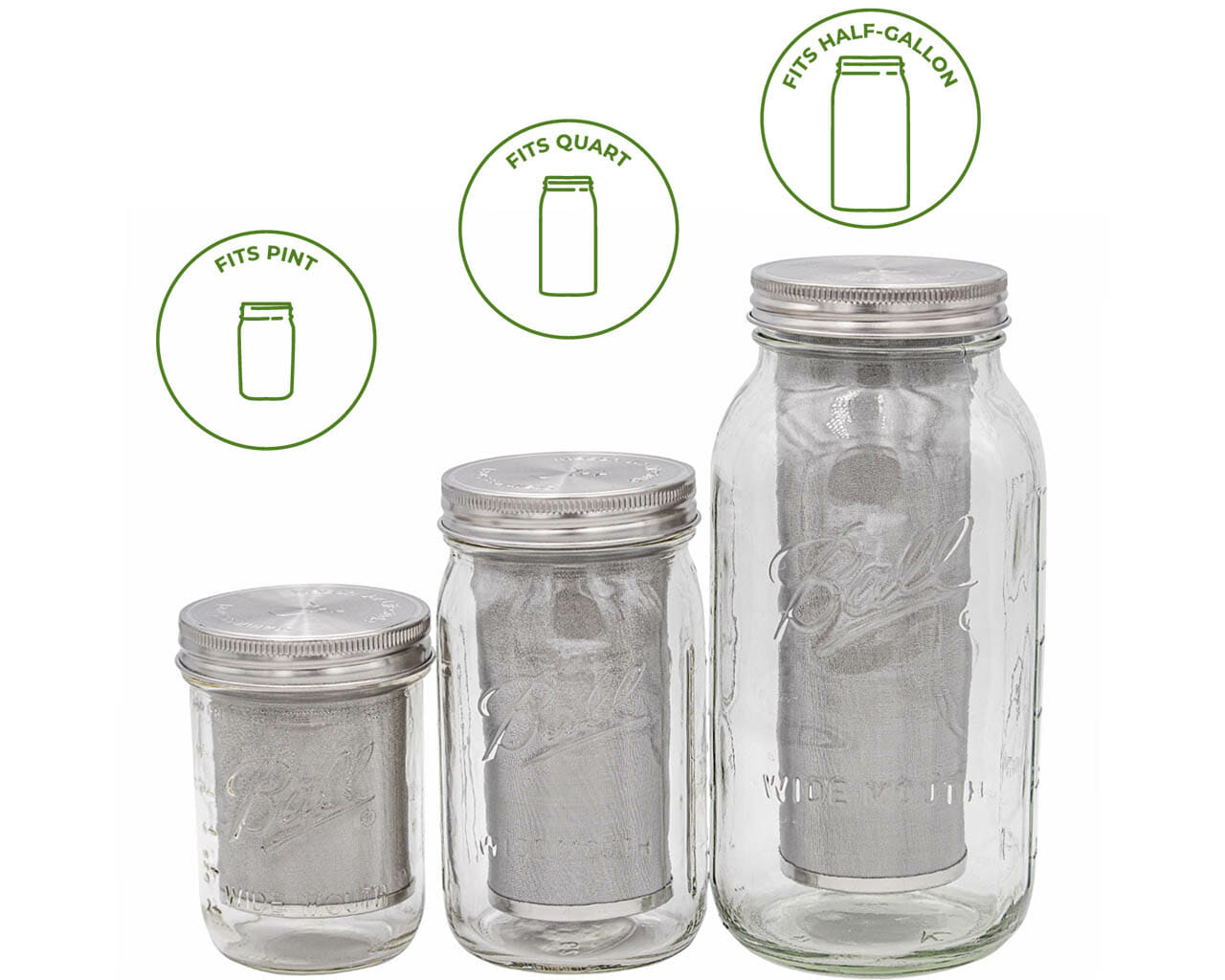 Cold Brew Coffee & Tea Maker Stainless Steel Filter With Lid for Mason Jars - Concordia Style Boutique