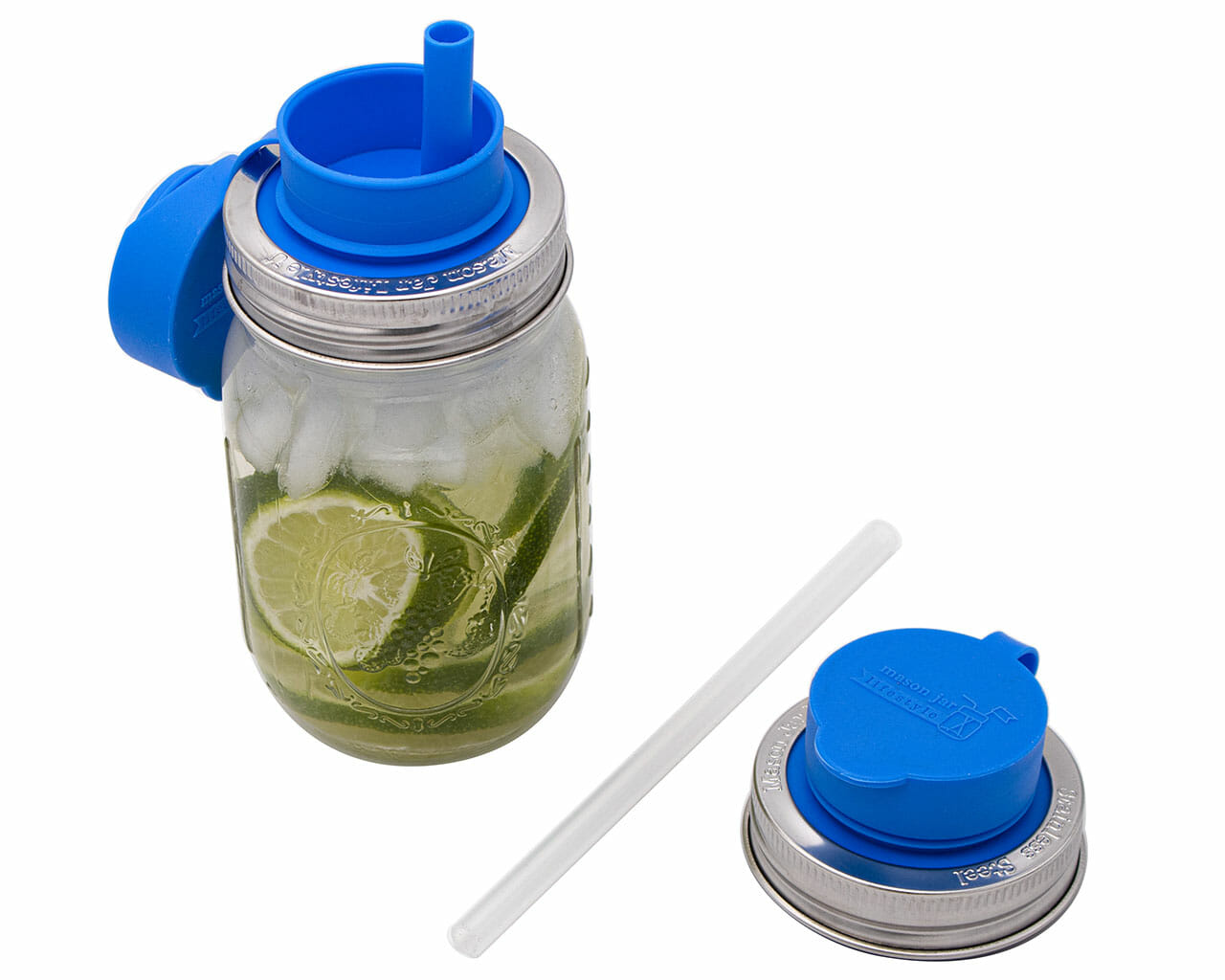 Pop-Up Sippy Straw Leak Resistant Lids for Regular Mouth Mason Jars - Concordia Style Boutique