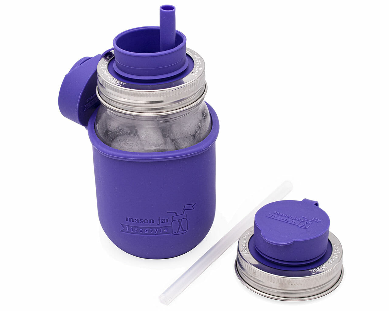 Pop-Up Sippy Straw Leak Resistant Lids for Regular Mouth Mason Jars - Concordia Style Boutique