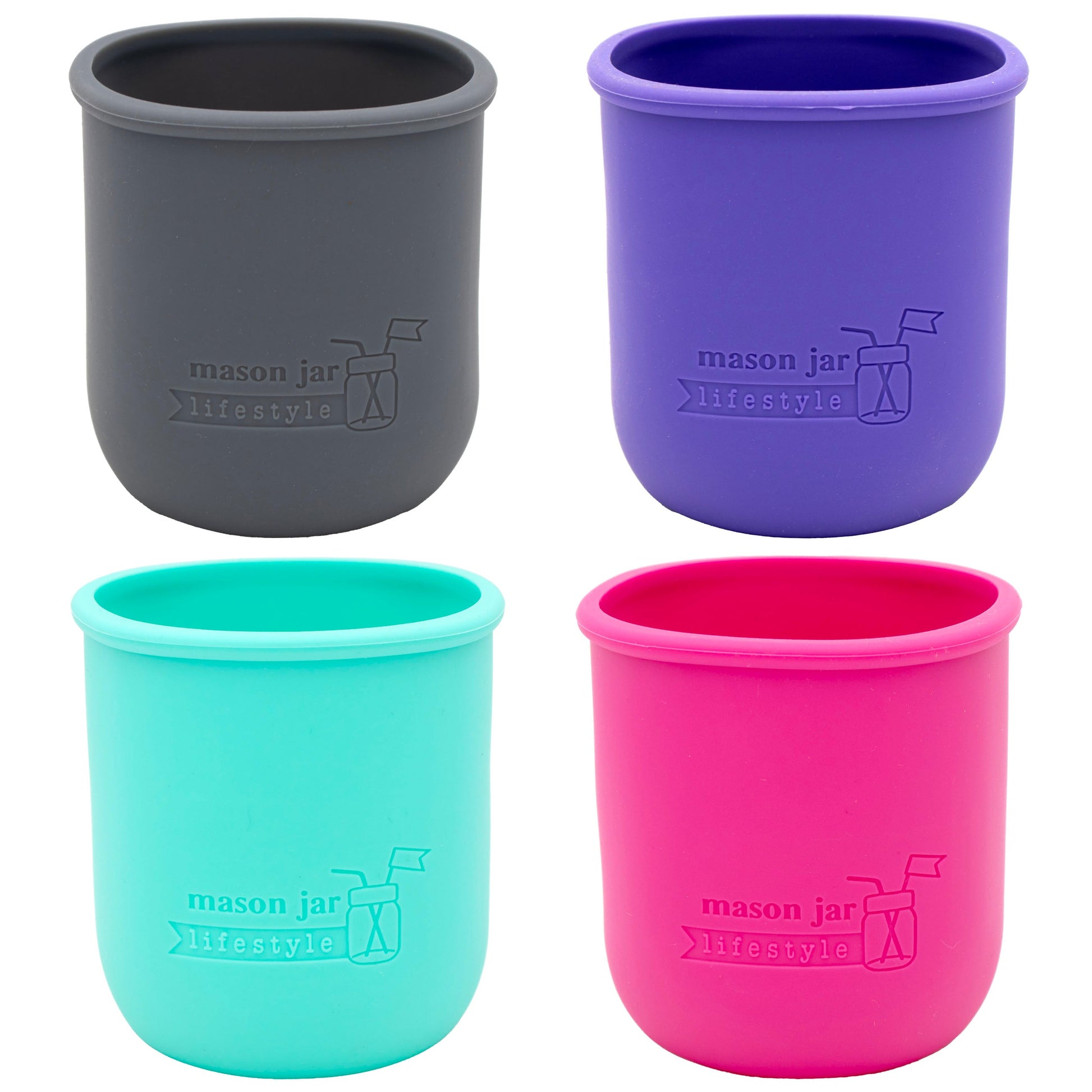 Silicone Sleeve for Regular Mouth Pint 16oz Mason Jars - Concordia Style Boutique