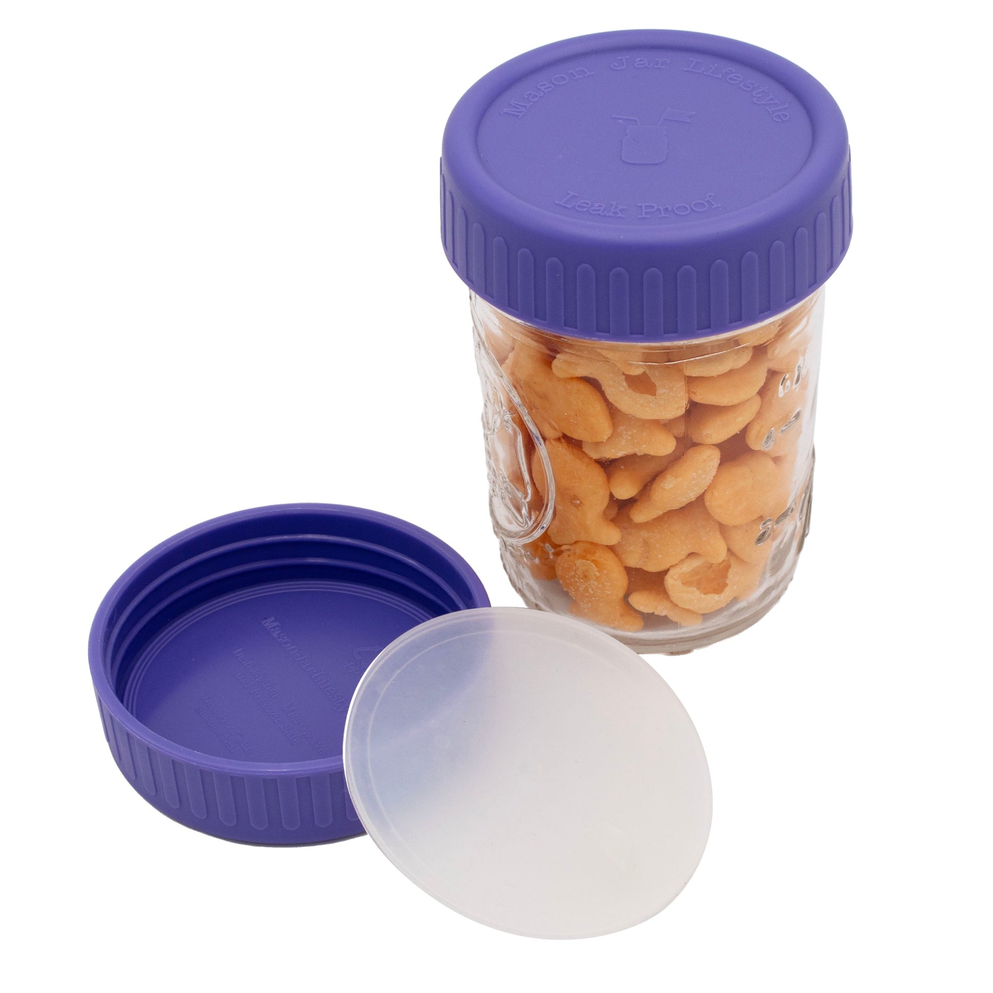 Leak Proof Plastic Storage Lids with Silicone Liners for Mason Jars - Concordia Style Boutique