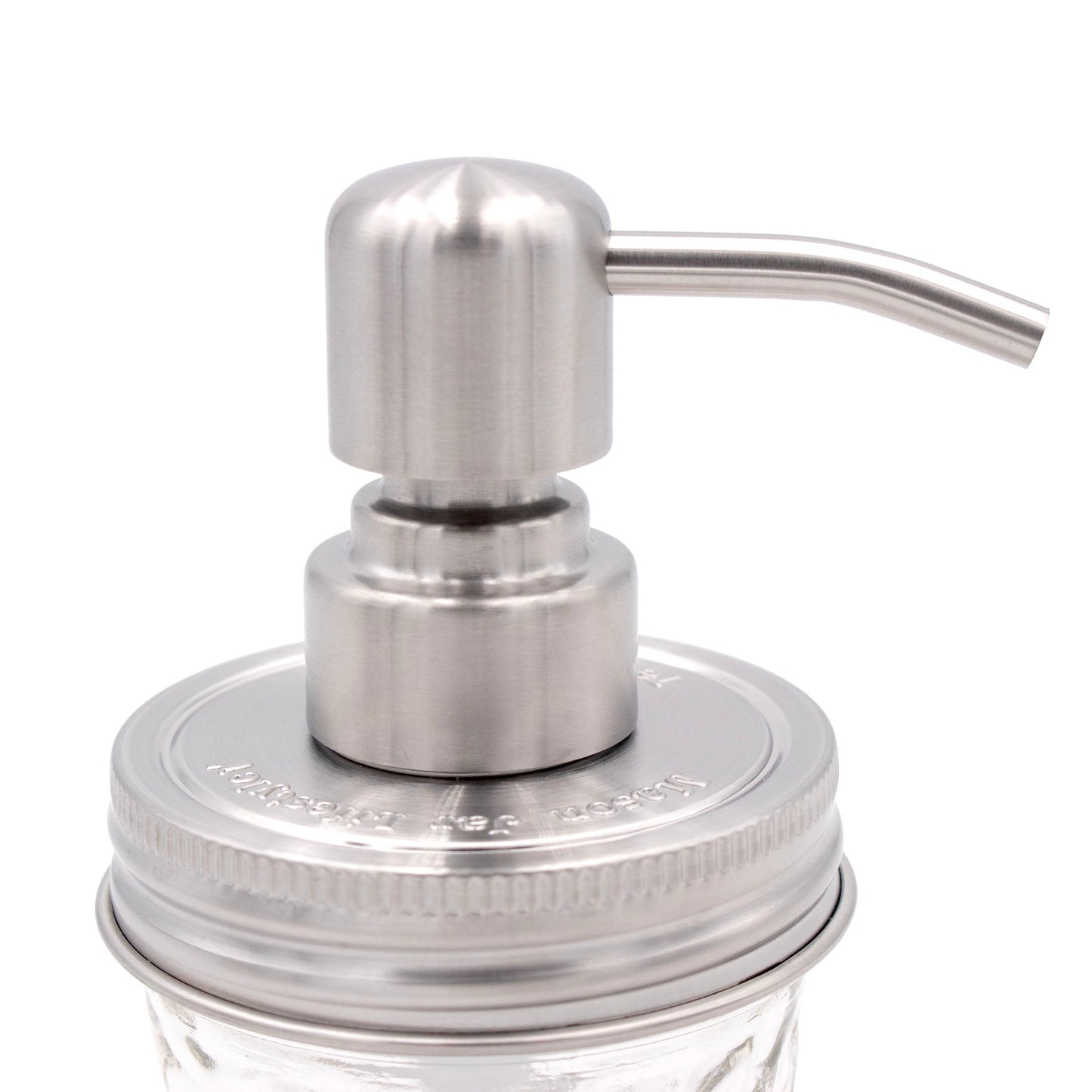 Satin / Brushed Finish Soap Pump Dispensers for Mason Jars - Concordia Style Boutique