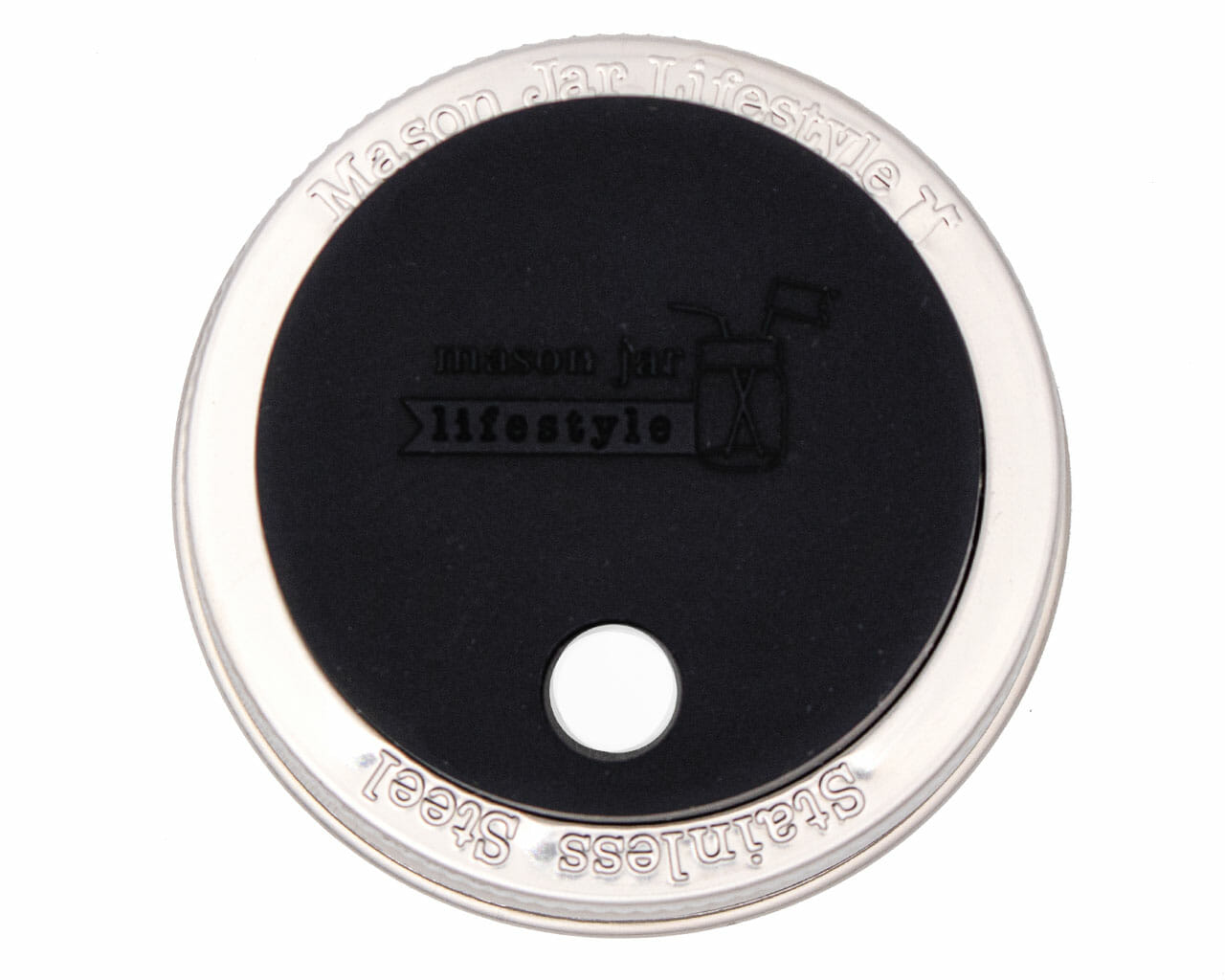 Silicone Straw Hole Tumbler with Stainless Steel Band for Mason Jars - Concordia Style Boutique