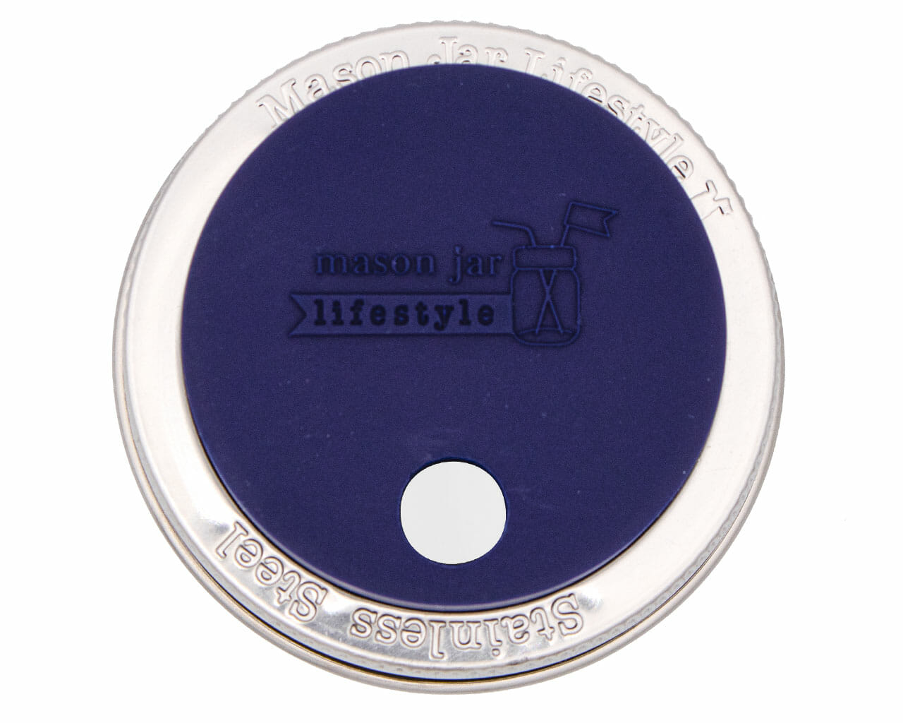 Silicone Straw Hole Tumbler with Stainless Steel Band for Mason Jars - Concordia Style Boutique