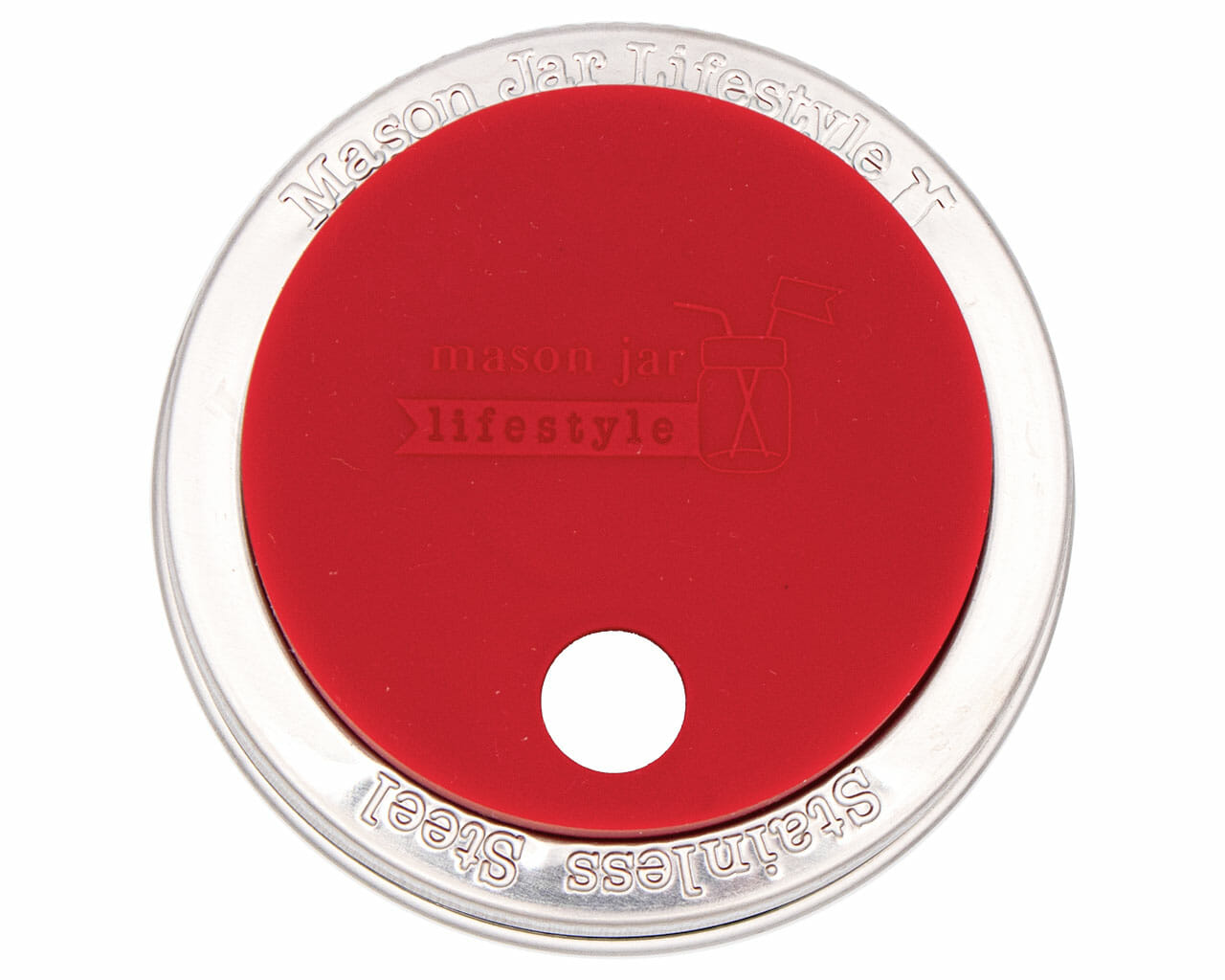 Silicone Straw Hole Tumbler with Stainless Steel Band for Mason Jars - Concordia Style Boutique