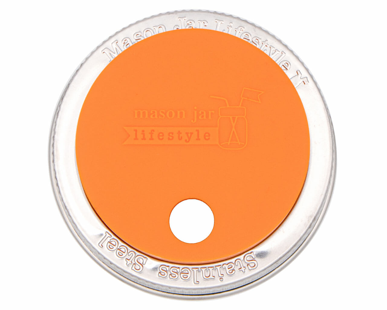 Silicone Straw Hole Tumbler with Stainless Steel Band for Mason Jars - Concordia Style Boutique