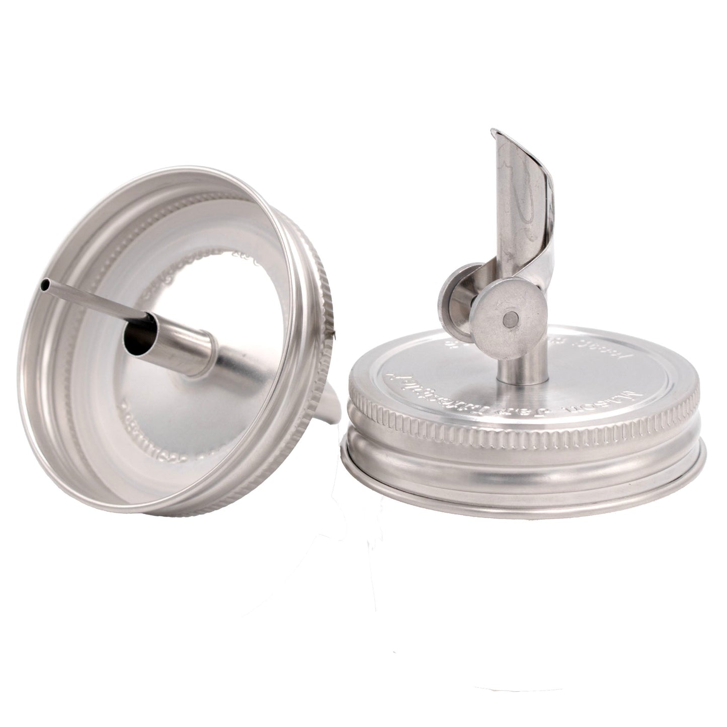Oil Cruet Pour Spout Stainless Steel Lids for Mason Jars 2 Pack - Concordia Style Boutique