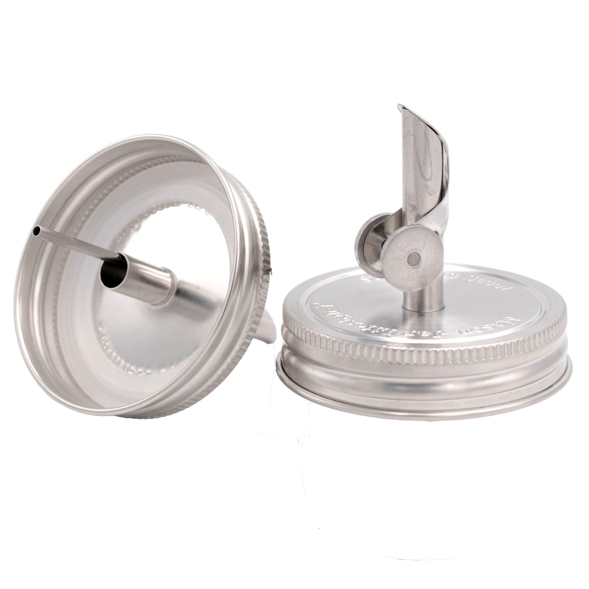 Oil Cruet Pour Spout Stainless Steel Lids for Mason Jars 2 Pack - Concordia Style Boutique