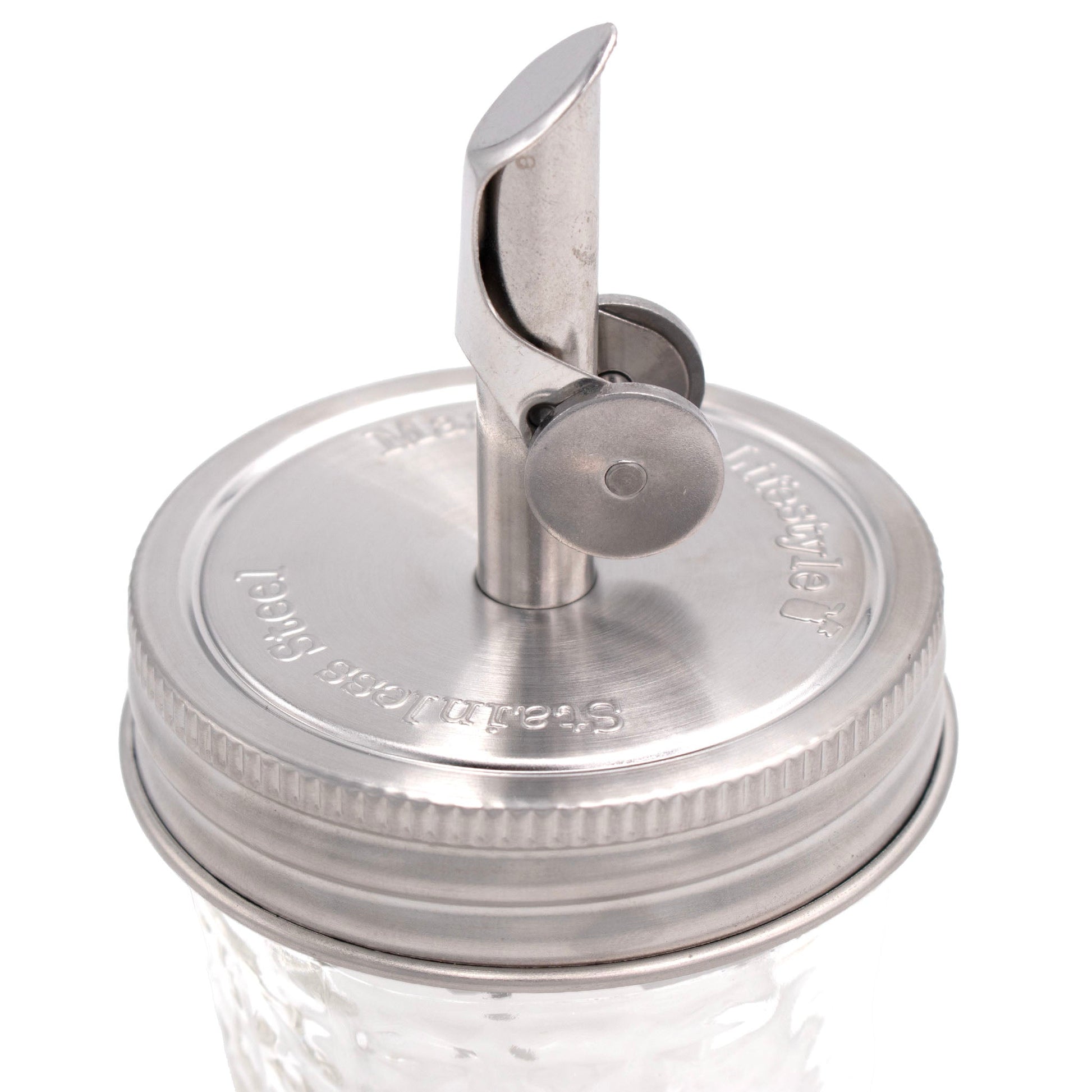 Oil Cruet Pour Spout Stainless Steel Lids for Mason Jars 2 Pack - Concordia Style Boutique