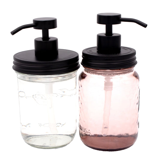 Matte Black Soap Pump Lid Kit for Mason Jars - Concordia Style Boutique