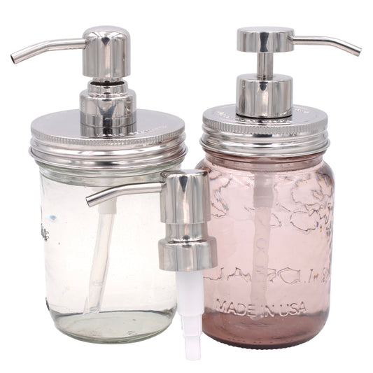 Mirror / Chrome Soap Pump Dispensers for Mason Jars - Concordia Style Boutique