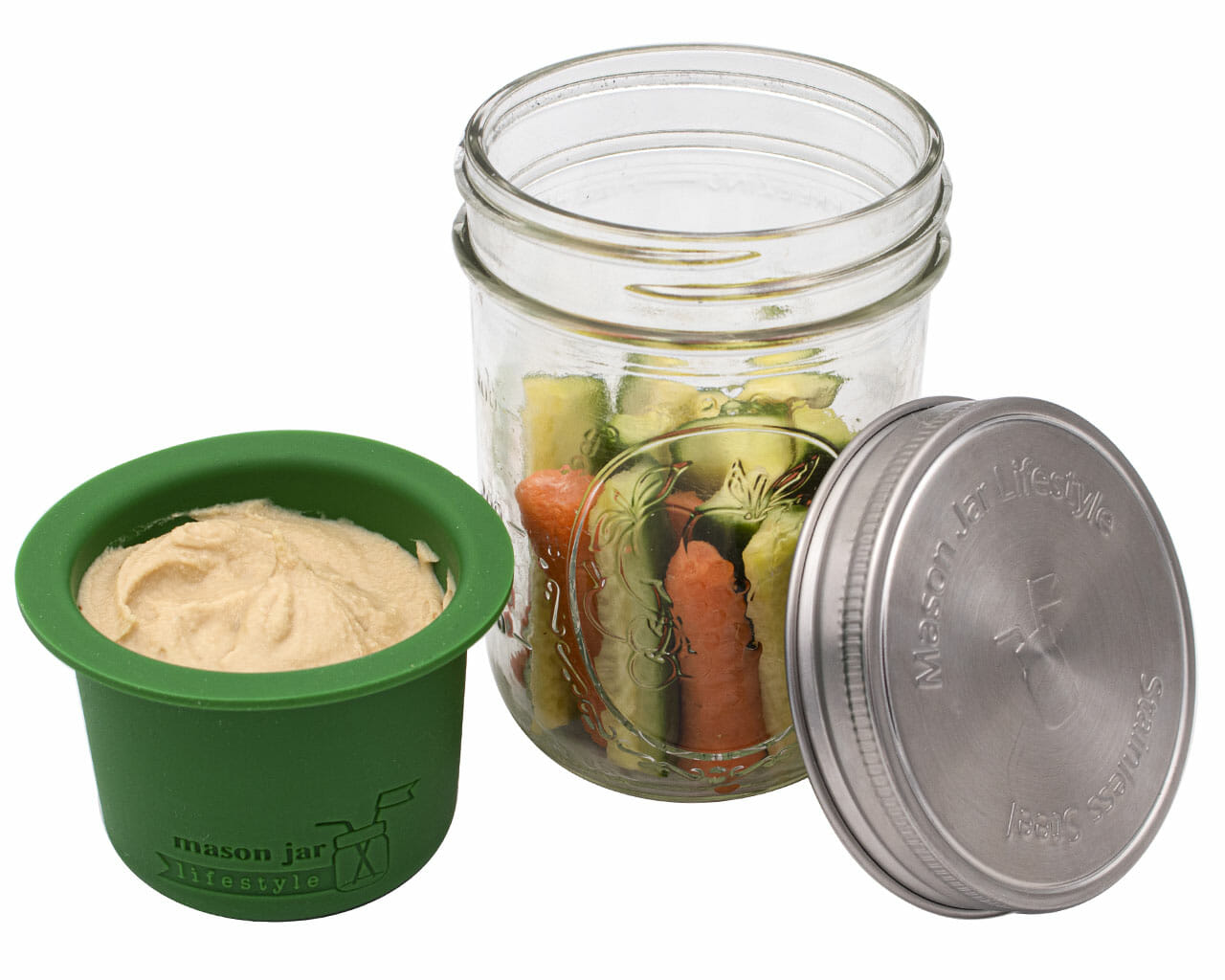 Mason Jar Divider Cup for Salads, Dips, and Snacks - Concordia Style Boutique