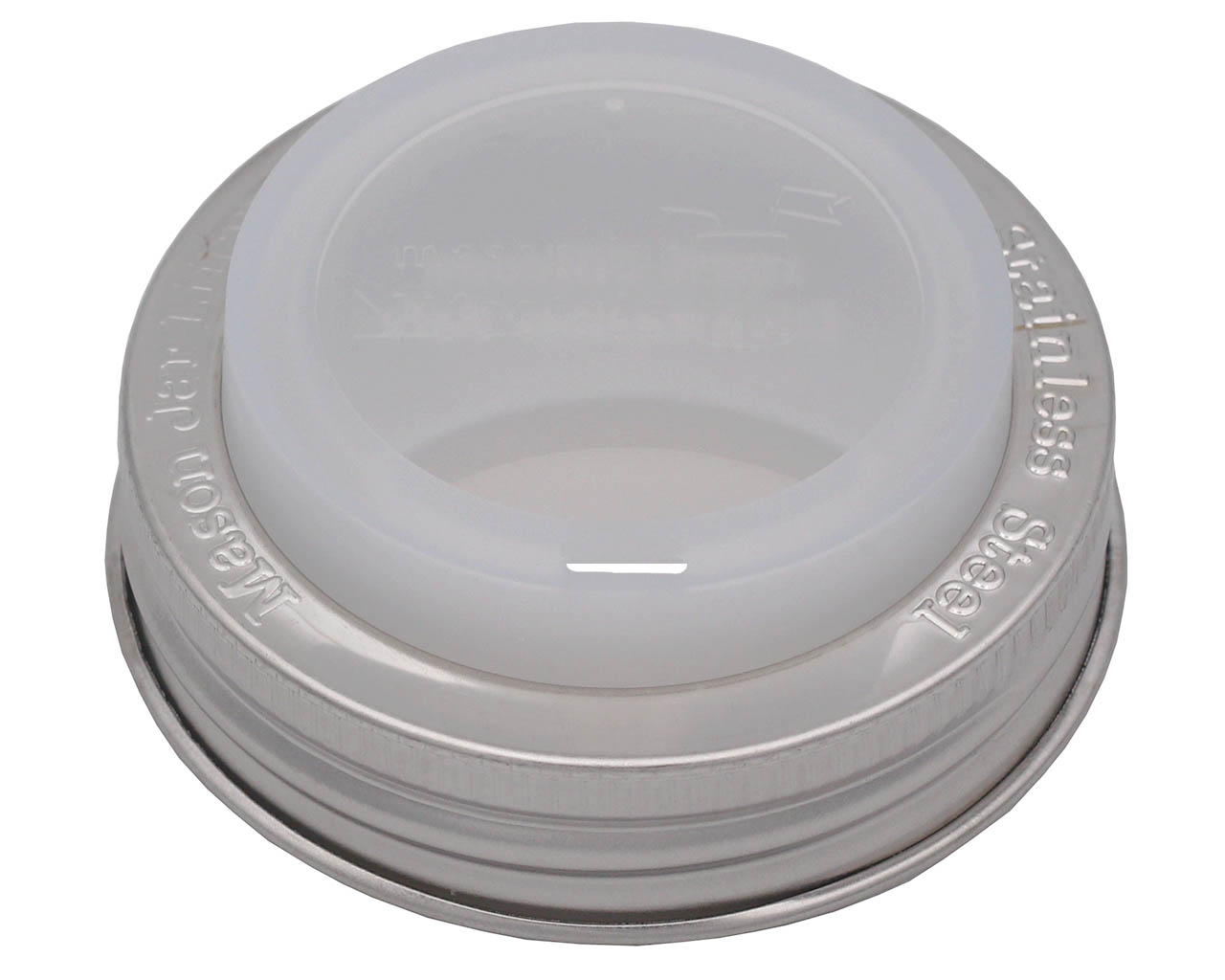 Silicone Drinking Lid with Stainless Steel Band for Mason Jars - Concordia Style Boutique
