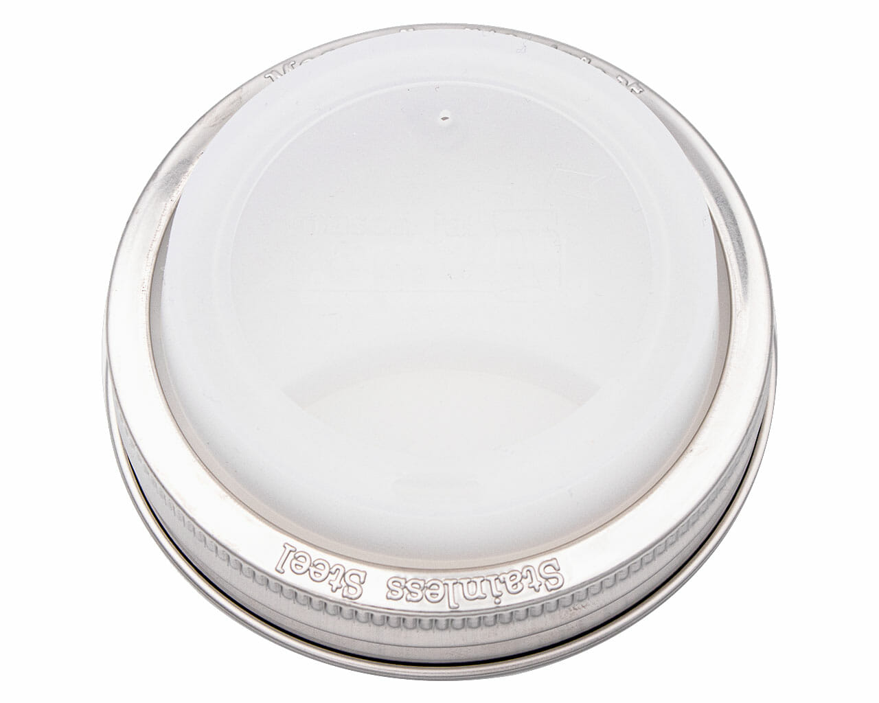 Silicone Drinking Lid with Stainless Steel Band for Mason Jars - Concordia Style Boutique