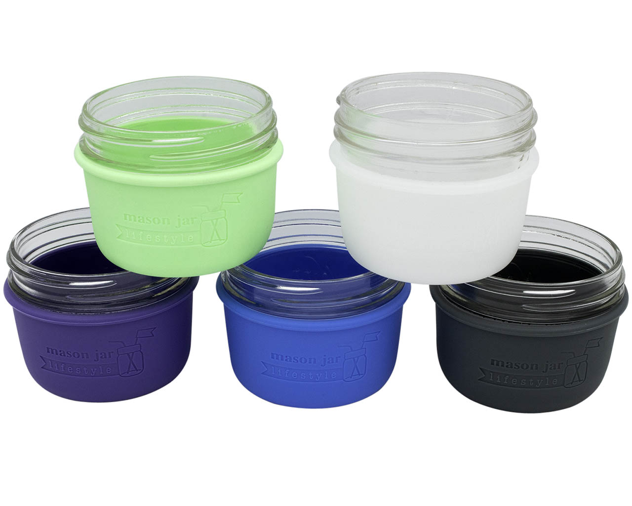 Silicone Sleeve for Wide Mouth Half Pint 8oz Mason Jars - Concordia Style Boutique