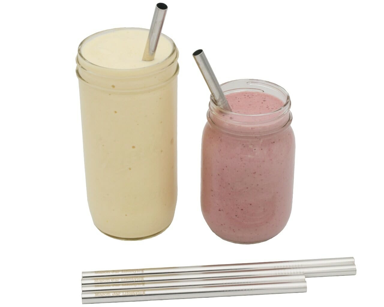 Long Stainless Steel Smoothie Straws for Quart Mason Jars - Concordia Style Boutique