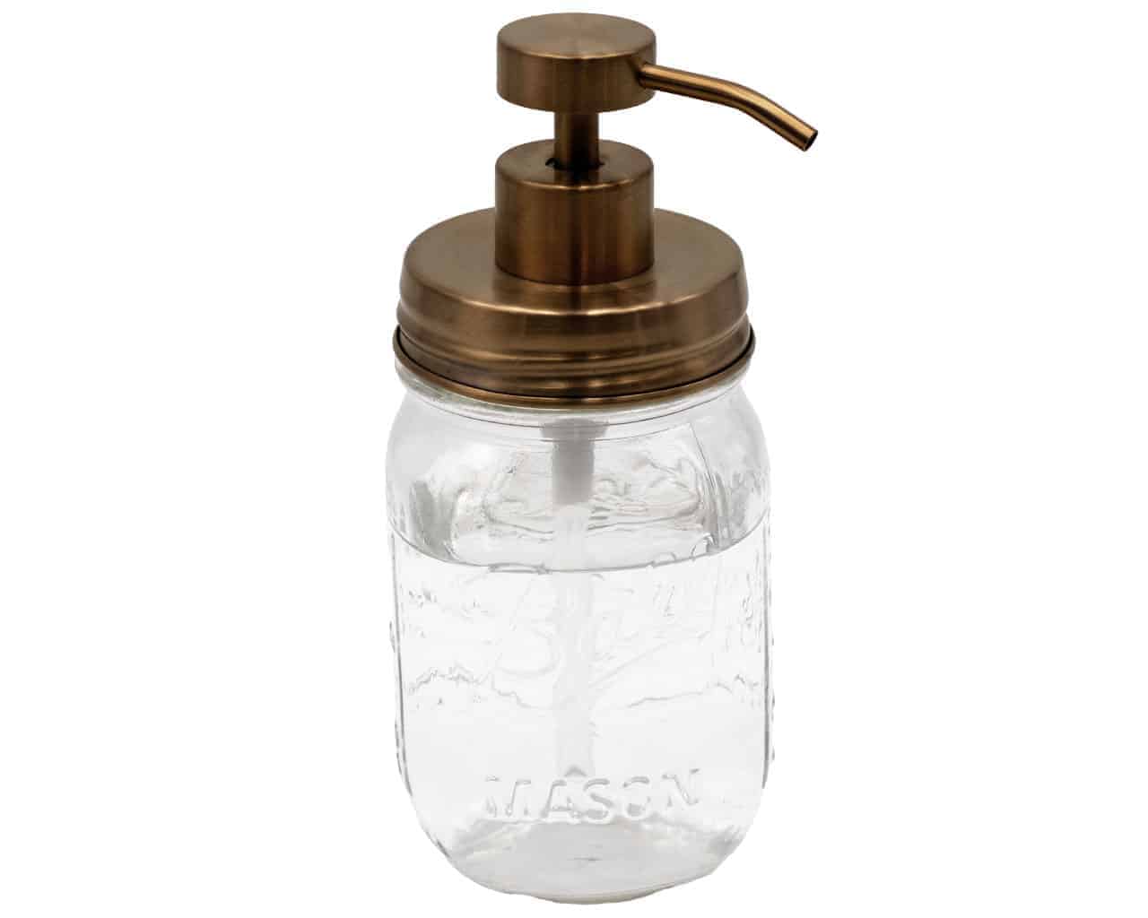 Rose Gold Soap Pump Lid Kit for Regular Mouth Mason Jars - Concordia Style Boutique