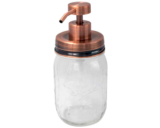 Vintage Copper Soap Pump Lid Kit for Regular Mouth Mason Jars - Concordia Style Boutique