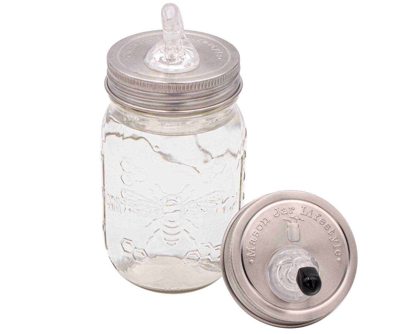 Liquor Pour Spout Stainless Steel Lid for Mason Jars - Concordia Style Boutique