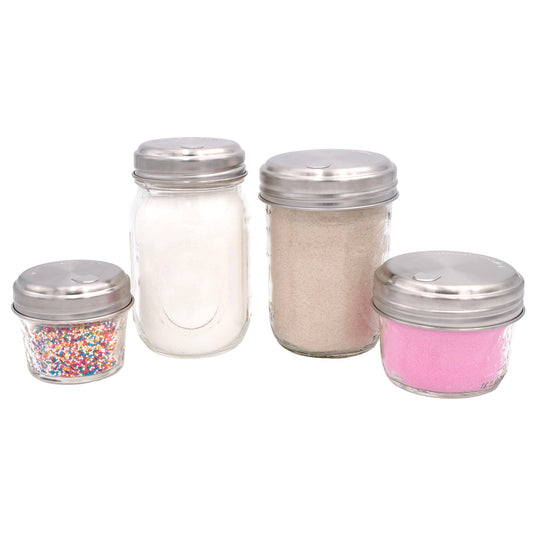 Sugar Dispensing Stainless Steel Lids for Mason Jars 2 Pack - Concordia Style Boutique