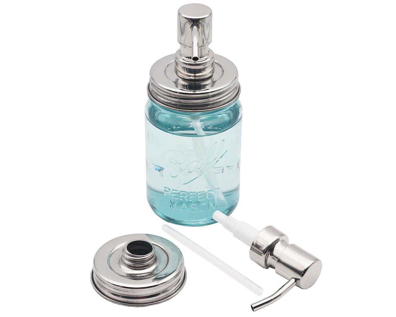 Mirror / Chrome Soap Pump Dispensers for Mason Jars - Concordia Style Boutique