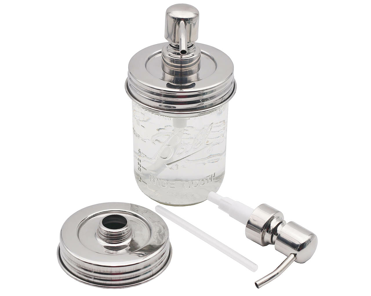 Mirror / Chrome Soap Pump Dispensers for Mason Jars - Concordia Style Boutique