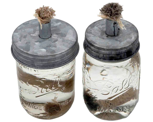 Tiki Torch Oil Lamp Galvanized Metal Lid for Mason Jars - Concordia Style Boutique