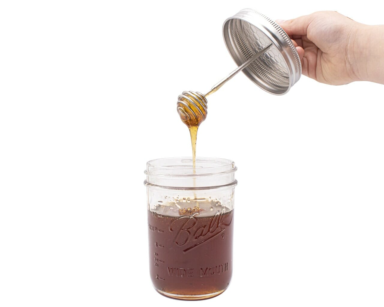 Honey Dipper Stainless Steel Lid for Mason Jars - Concordia Style Boutique