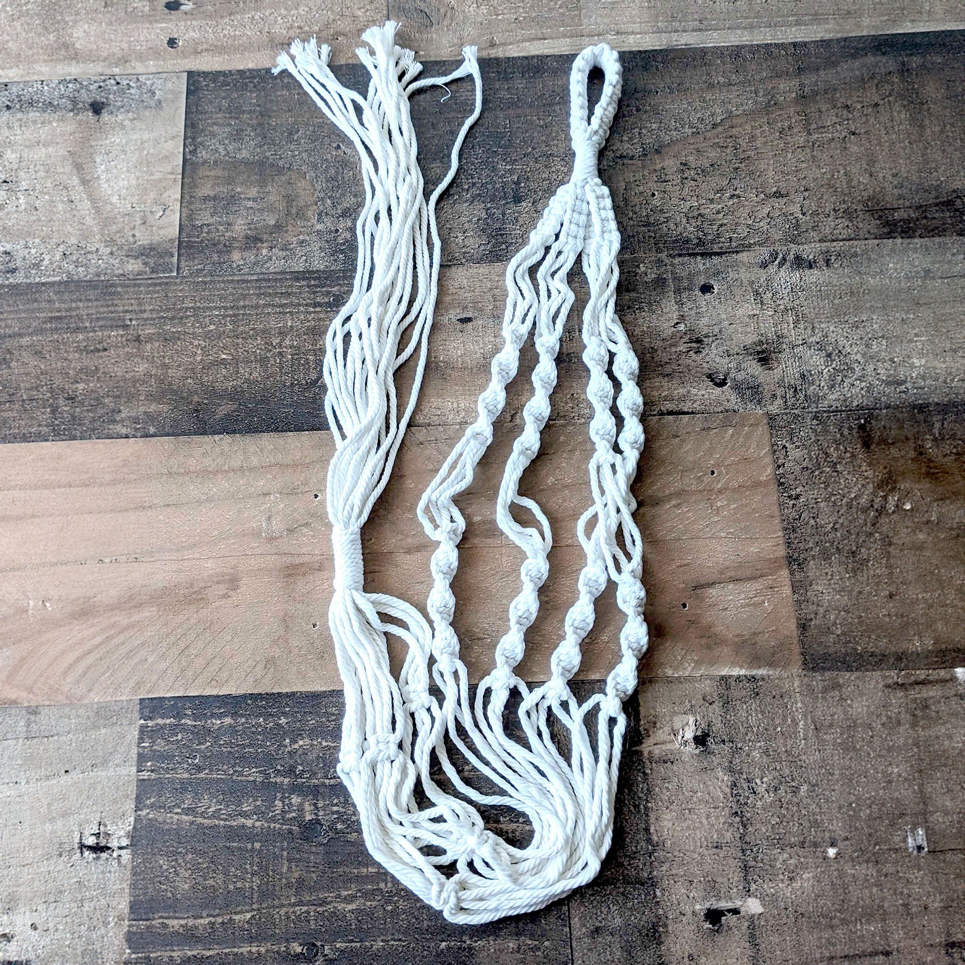 Braided Macrame Rope Mason Jar Holder / Hanger - Concordia Style Boutique