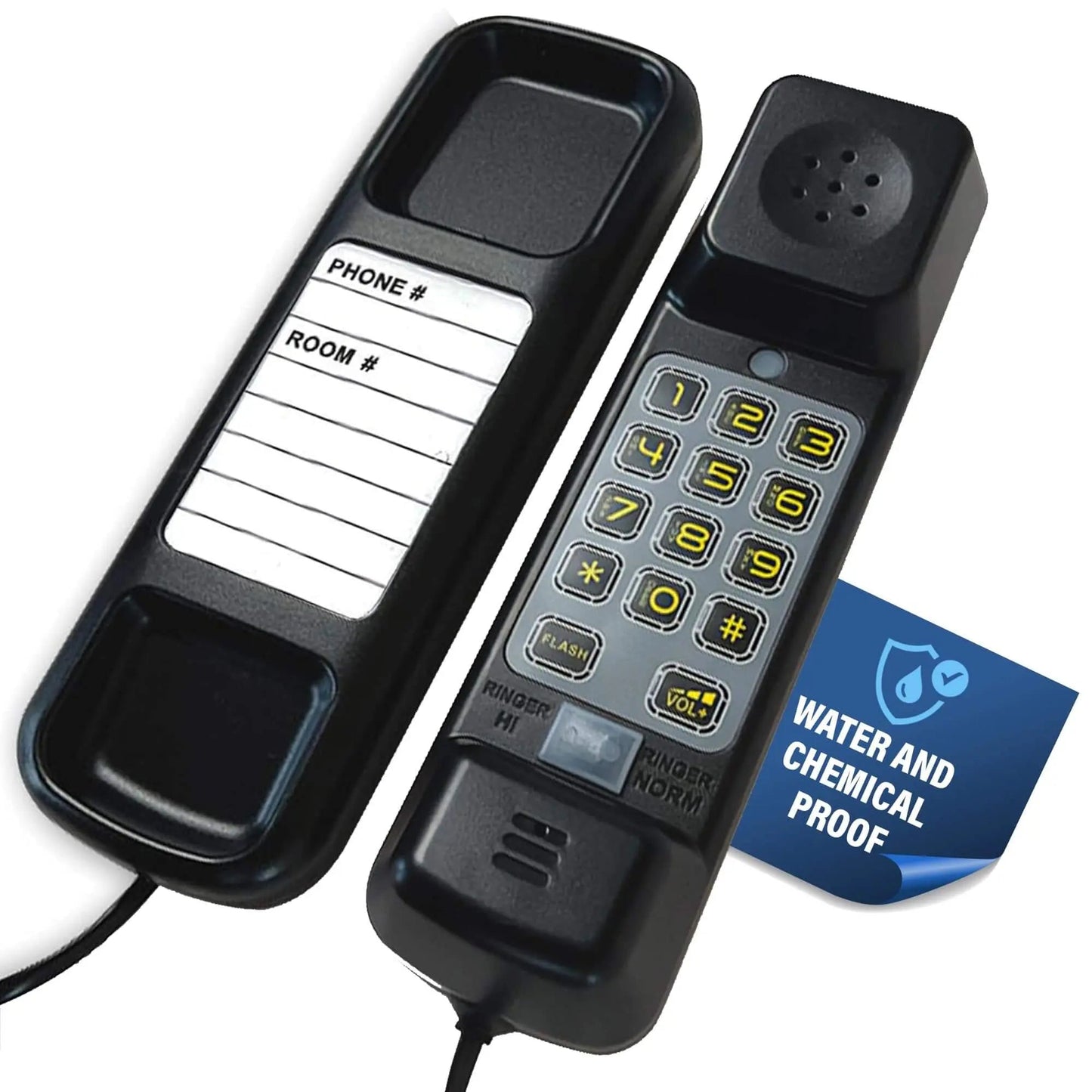 Med-Pat TL-WP Waterproof Trimline Phone – Perfect for Bathrooms, Kitchens, Outdoors